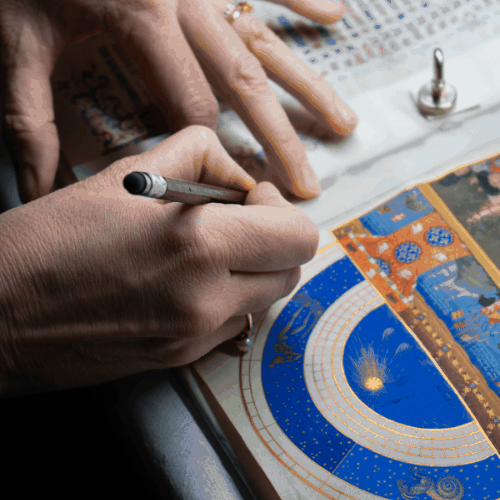 The ‘Très Riches Heures du duc de Berry’ undergoing restoration