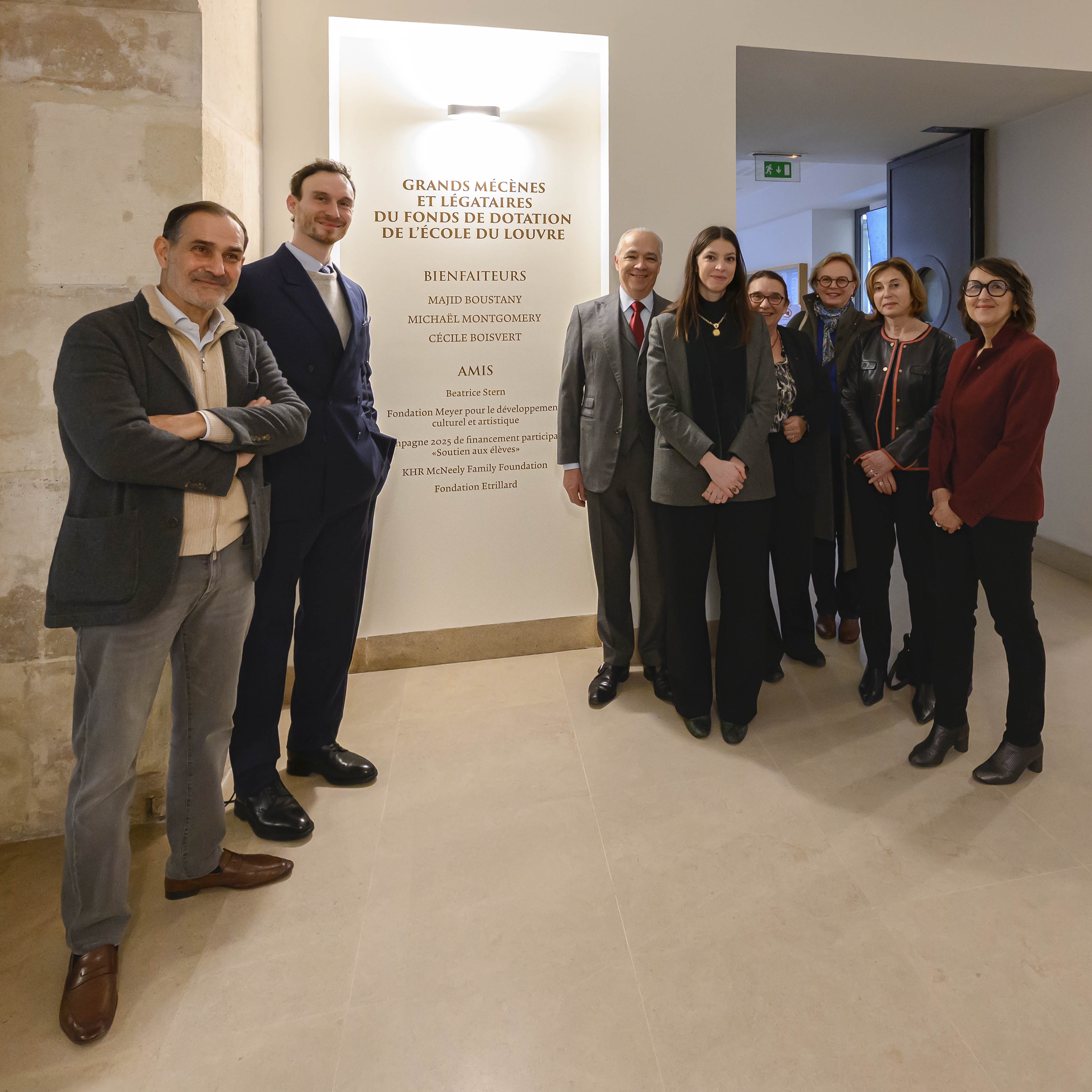 Cérémonie du Mur des mécènes de l’École du Louvre