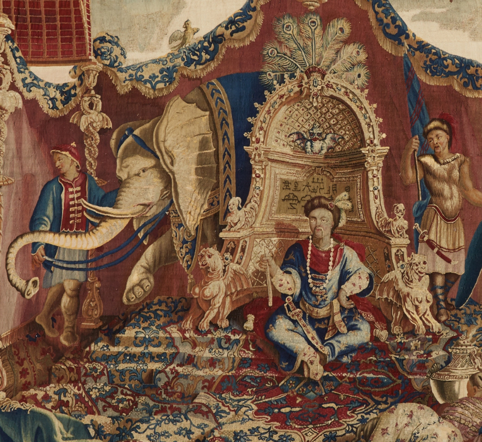 « L’Audience de l’Empereur de Chine » (détail), Manufacture de Beauvais, vers 1700, Collection Fondation Etrillard © Tous droits réservés