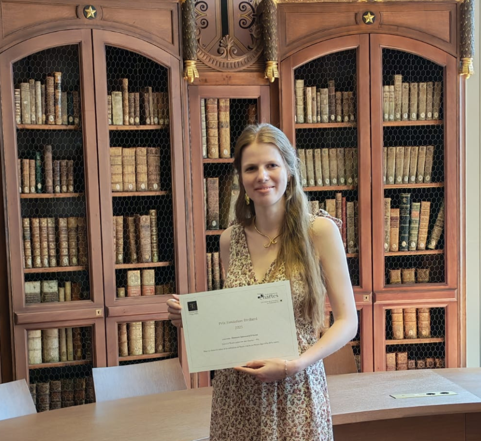 Éléonore Quirouard-Frileuse, archiviste paléographe, lauréate du Prix Fondation Etrillard © Fondation Etrillard
