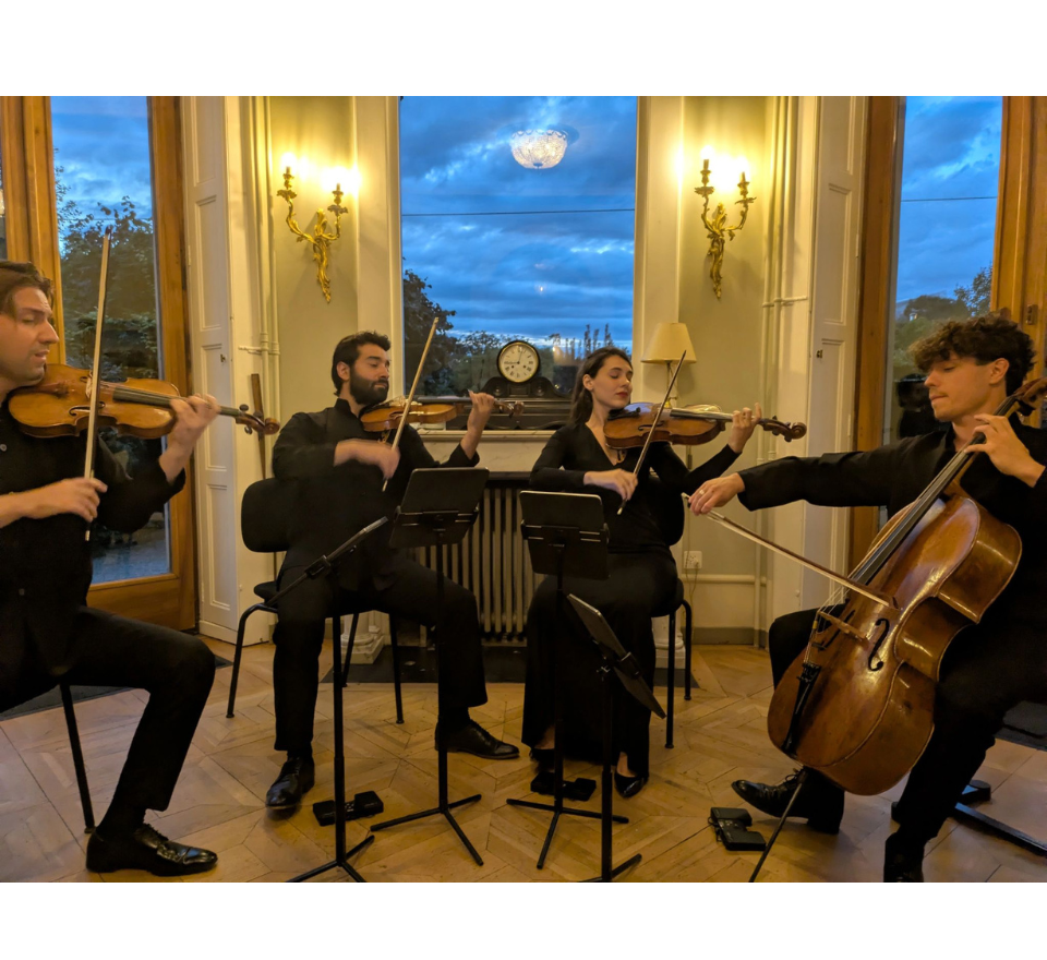 Concert du Quatuor Elmire au Cercle de la Terrasse, à Genève