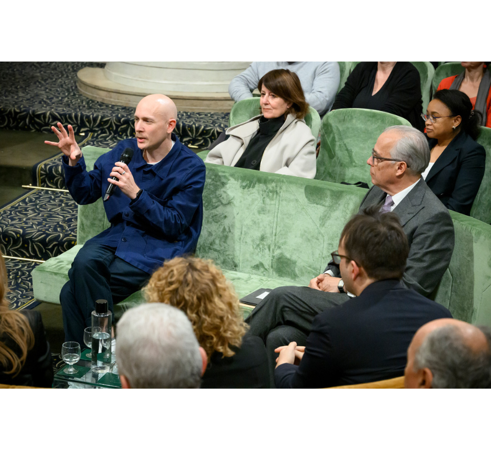 Jonas Lund et Gilles Etrillard © Patrick Rimond / Académie des beaux-arts