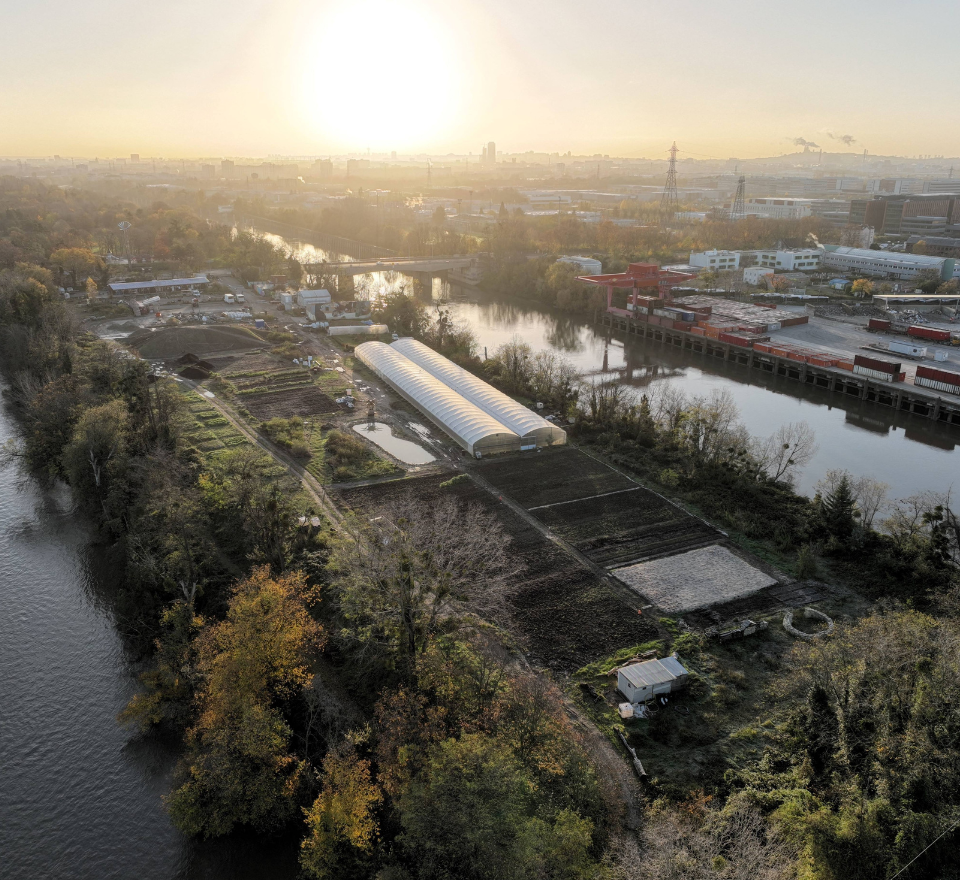 Vue aérienne du site de Lil’Ô © Association Halage